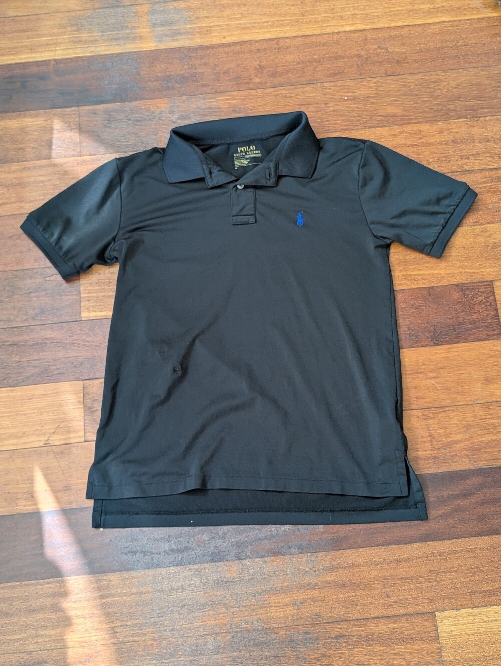Polo by Ralph Lauren Black Polo Shirt with Blue Pony Logo